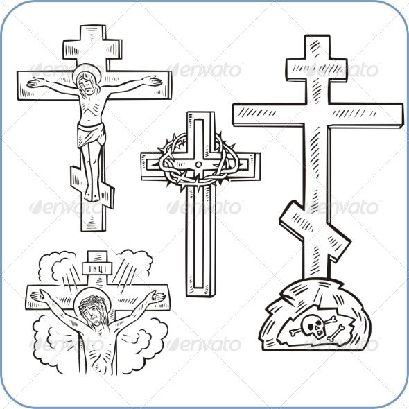 Cross And Crucifix Vector Illustration Typography Design 590x590 Cross And Crucifix Vector Illustration Typography Design