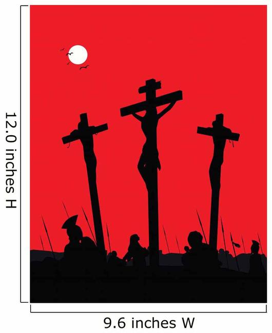 530x648 Jesus Christ Crucifixion Vector Wall Mural