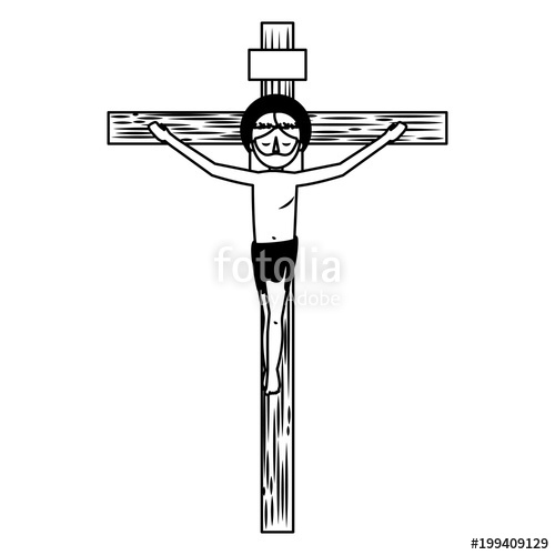 500x500 Crucifixion Jesus Christ On The Cross Vector Illustration Stock