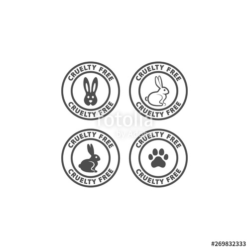 500x500 Cruelty Free Circle Label With Rabbit And Dog Paw Print Cruelty