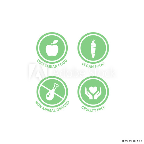 500x500 Vegan, Vegetarian, Cruelty Free And Non Animal Derived Vector