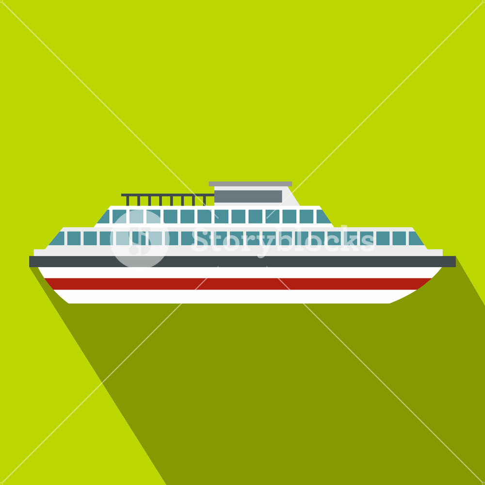 1000x1000 Cruise Ship Icon Flat Illustration Of Ship Vector Icon For Web