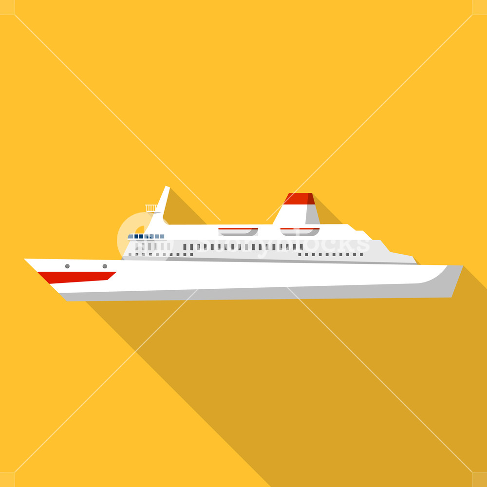 1000x1000 Atlantic Cruise Ship Icon Flat Illustration Of Atlantic Cruise