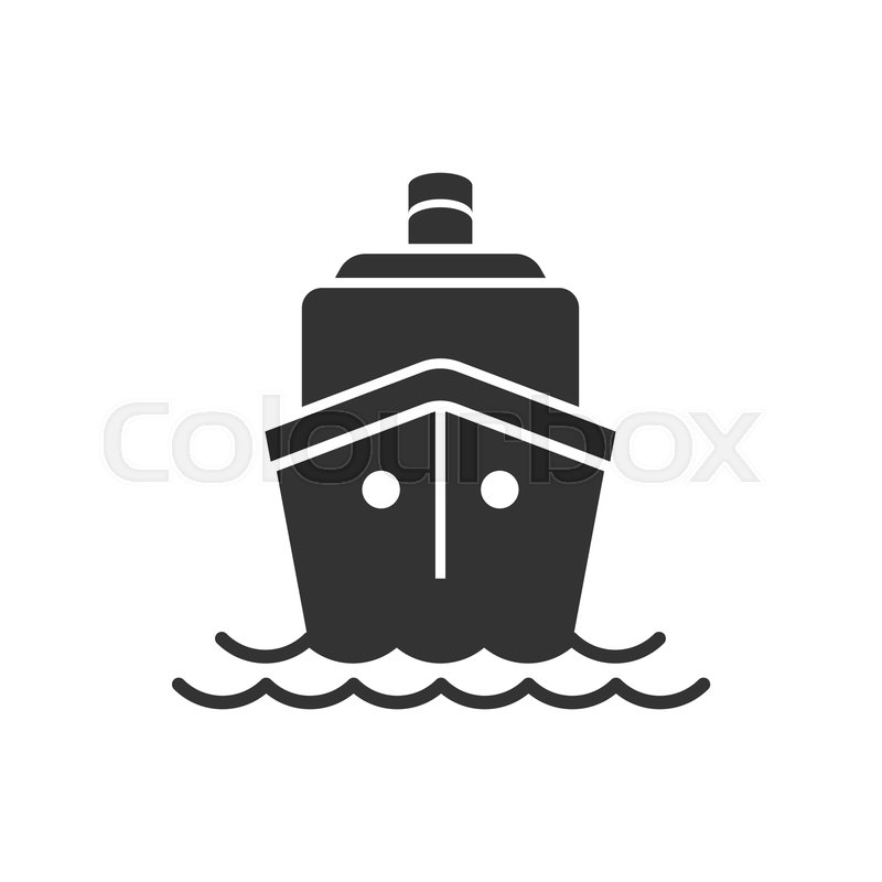 800x800 Ship Cruise Sign Icon In Flat Style Stock Vector Colourbox