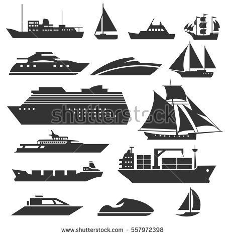 450x470 Ships And Boats Icons Barge, Cruise Ship, Shipping And Fishing
