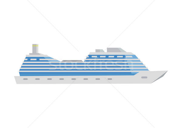 600x420 White Cruise Boat Vector Illustration Robuart