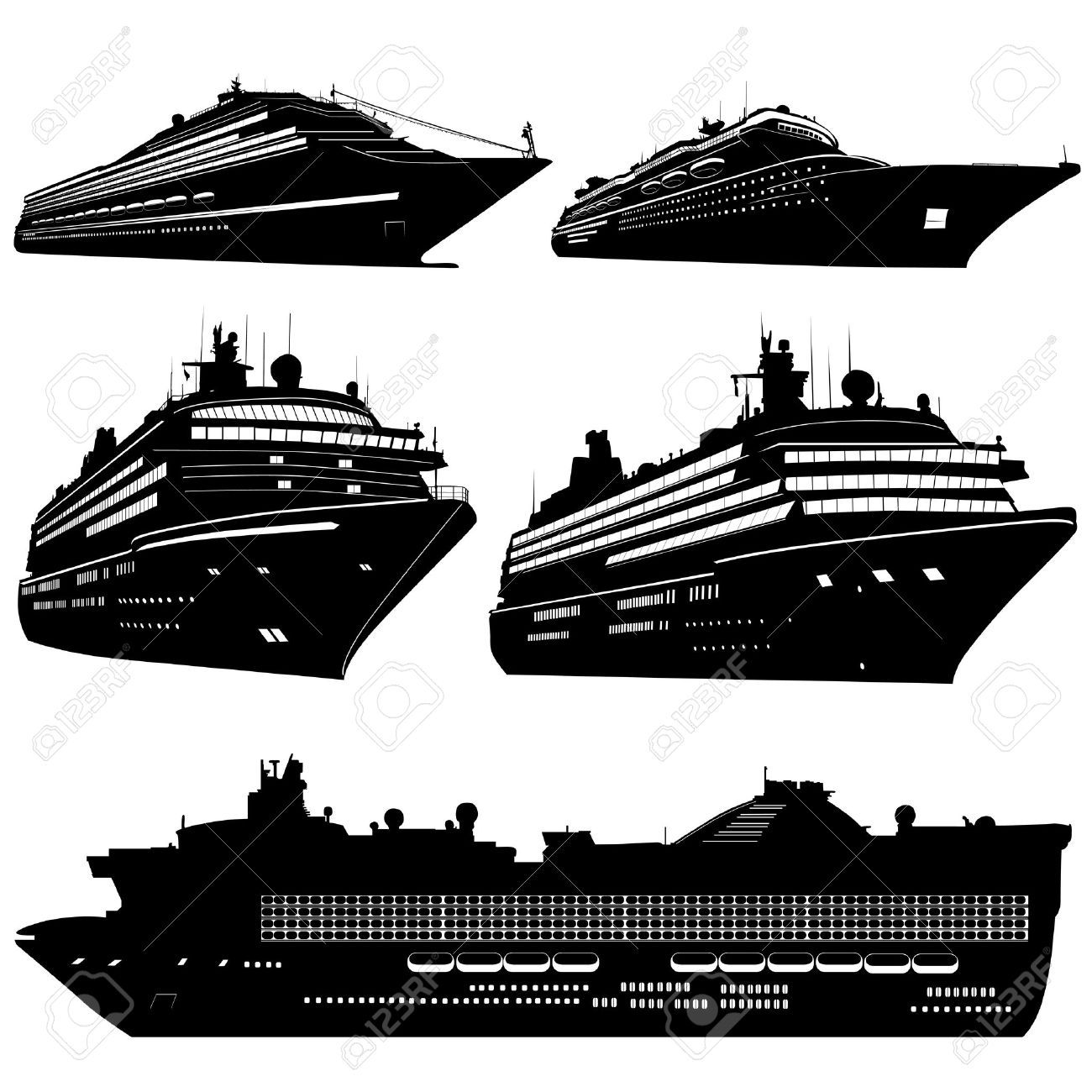 1300x1300 Free Download Cruise Ship Silhouette Clipart For Your Creation