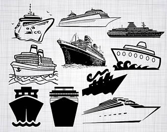 Cruise Ship Silhouette Vector at Vectorified.com | Collection of Cruise ...