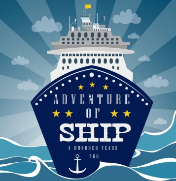 357x368 Vintage Cruise Ship Free Vector Download