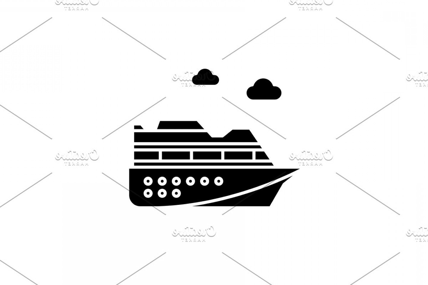 1440x960 Cruise Ship Black Icon Vector Sign Newwaysys