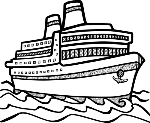 500x409 Line Art Vector Drawing Of Large Cruise Ship Svg's Ship Logo