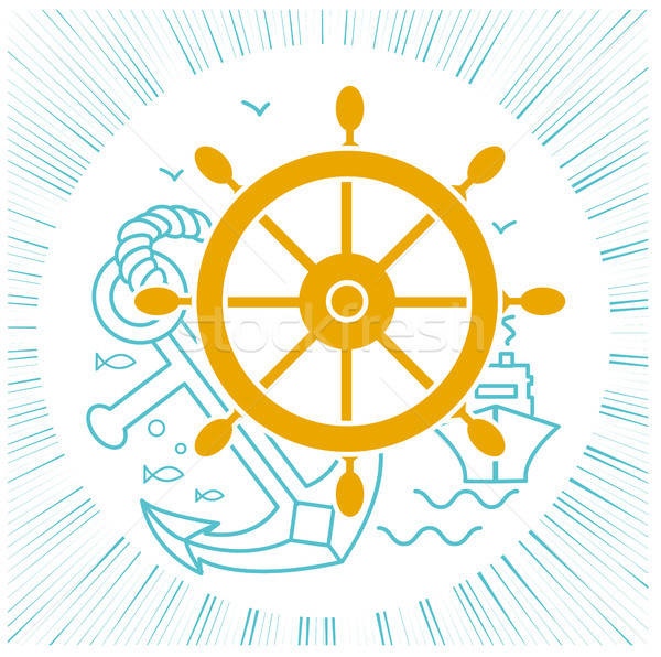600x596 Concept Of Sea Cruise Vector Illustration Olena Siedykh