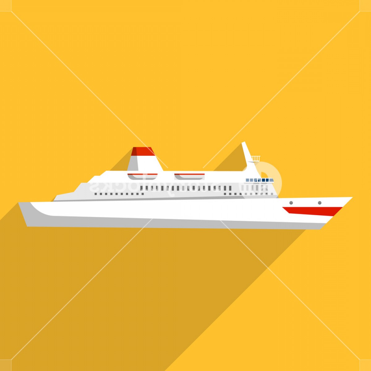 1200x1200 Atlantic Cruise Ship Icon Flat Illustration Of Atlantic Cruise