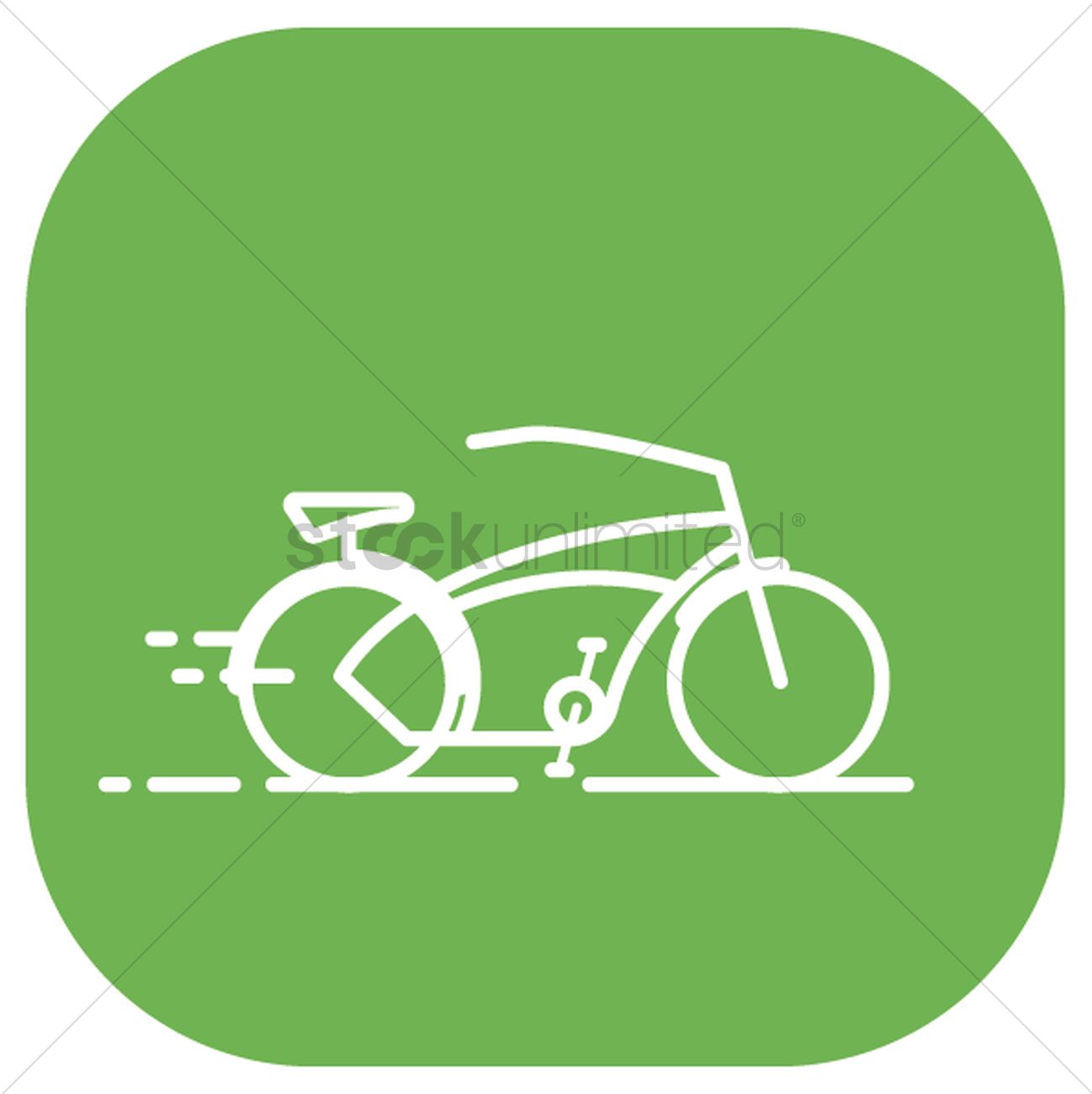 1298x1300 Cruiser Bicycle Vector Image