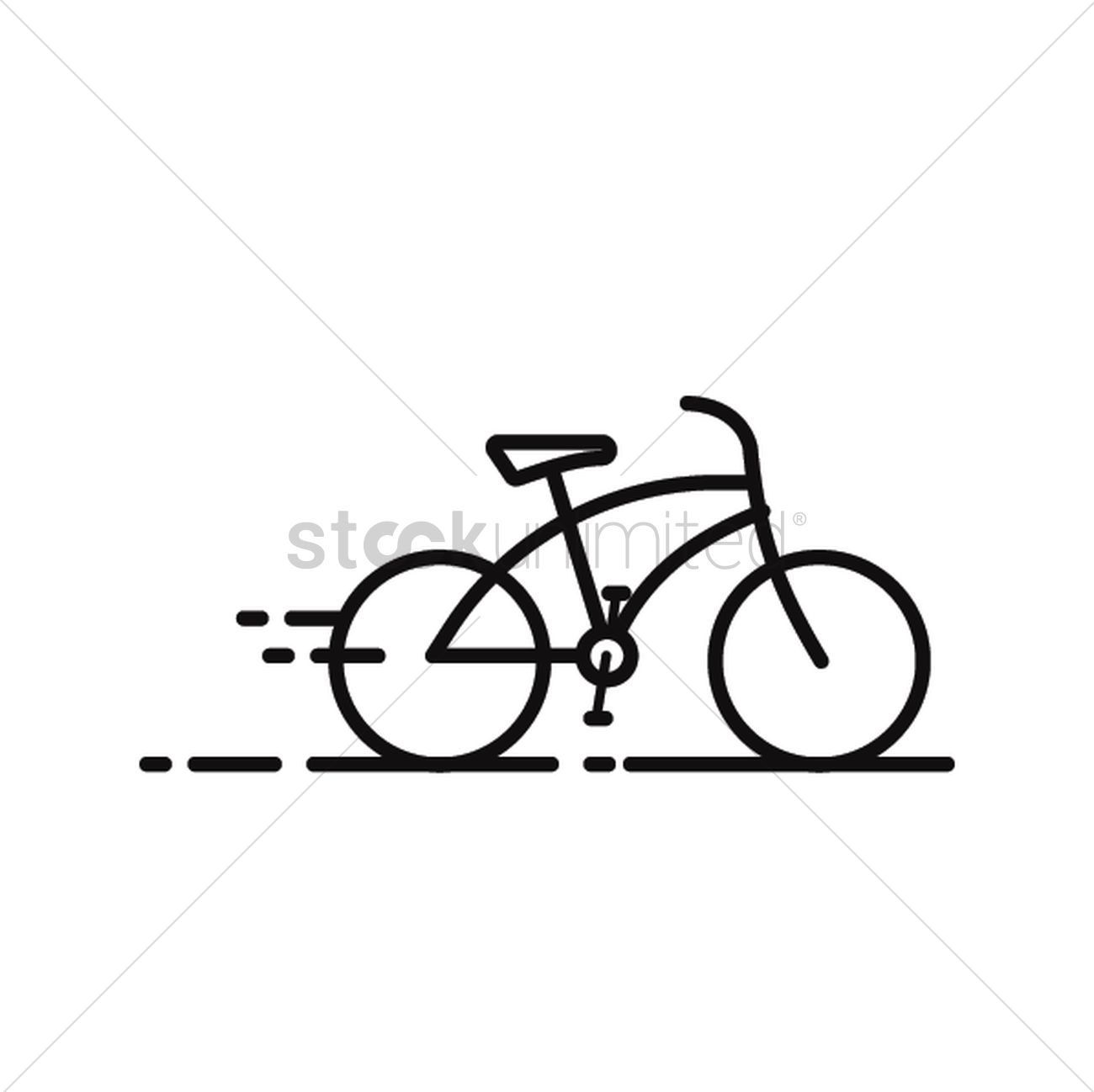 1300x1298 Cruiser Bicycle Vector Image