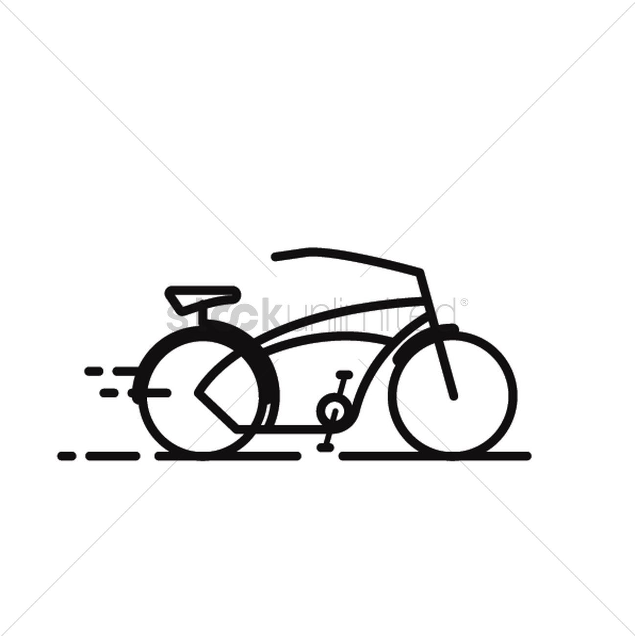 1298x1300 Cruiser Bicycle Vector Image