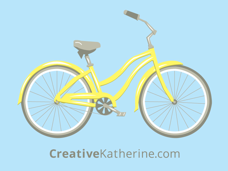 800x600 Beach Cruiser Bike Vector Illustration