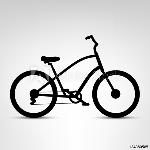 500x500 Cruiser Bicycle Vector Illustration
