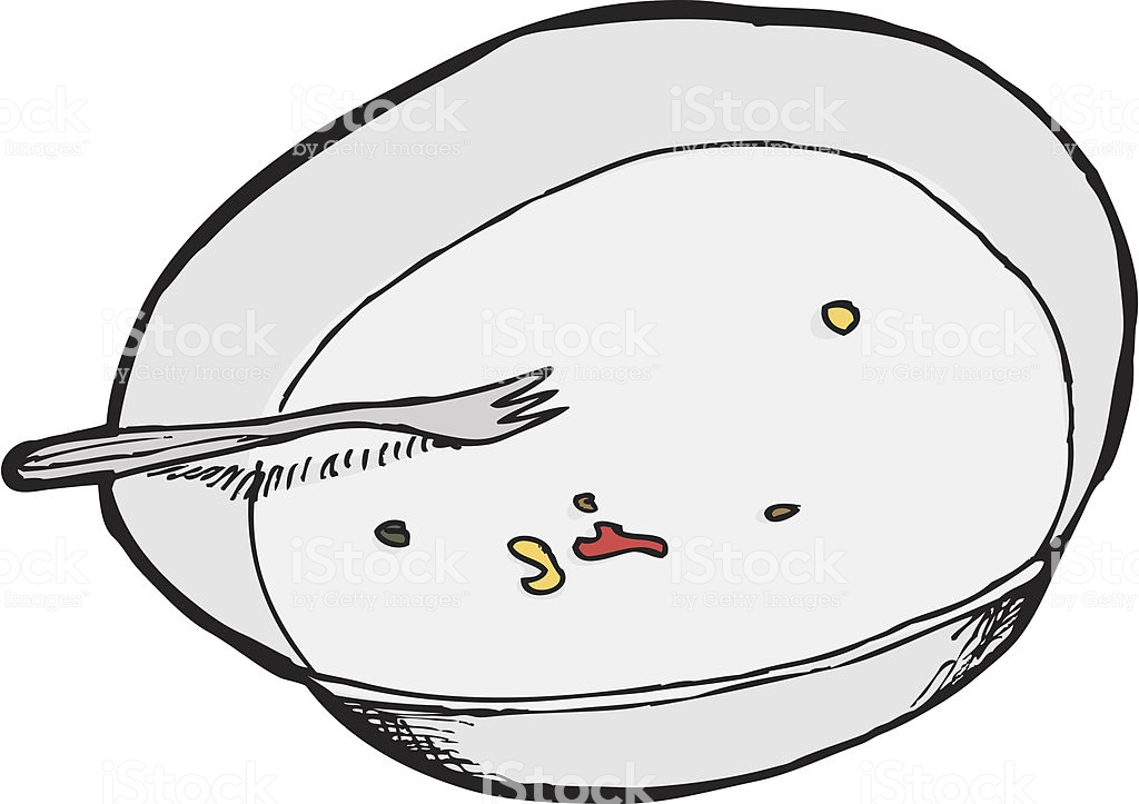 1024x723 Empty Plate With Crumbs Clipart