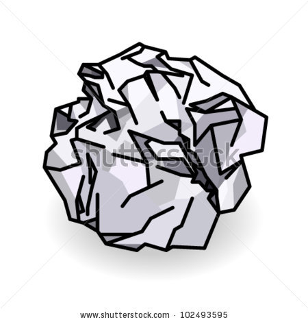 450x470 Crumpled Paper Ball Clipart