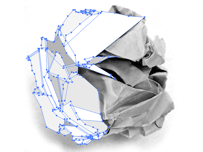 800x600 Vector Crumpled Paper Ball
