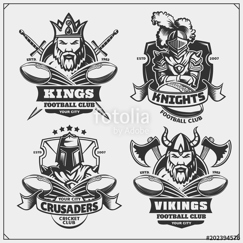 500x500 Football Badges, Labels And Design Elements Sport Club Emblems