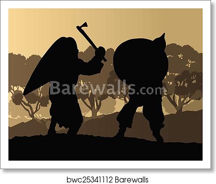 435x370 Medieval Warrior, Crusader Vector, Art Print Barewalls Posters