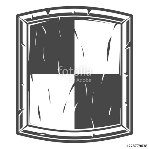 500x500 Vintage Medieval Shield Of Knight Crusader Isolated Vector