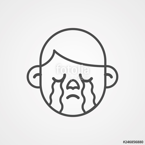 500x500 Cry Vector Icon Sign Symbol Stock Image And Royalty Free Vector