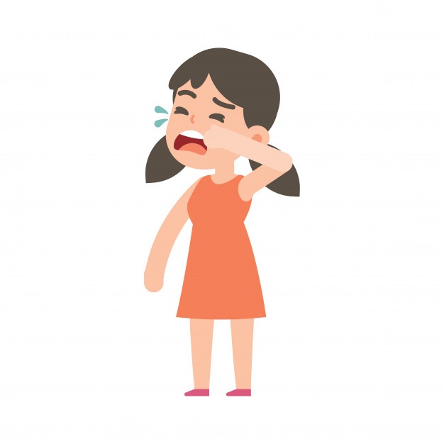 626x626 Cute Little Girl Crying Vector Premium Download