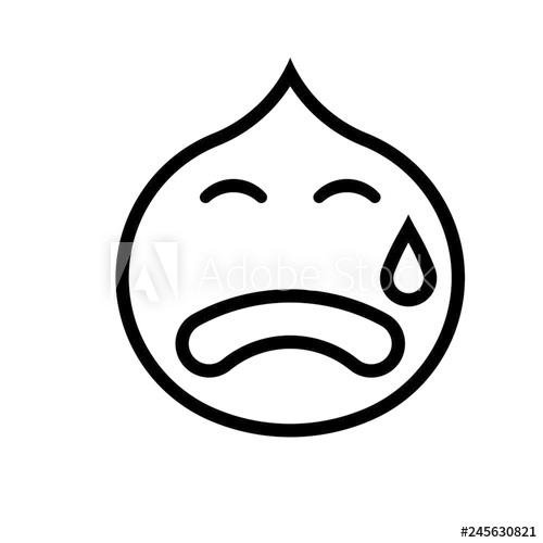 500x500 Outline Cry Vector Icon