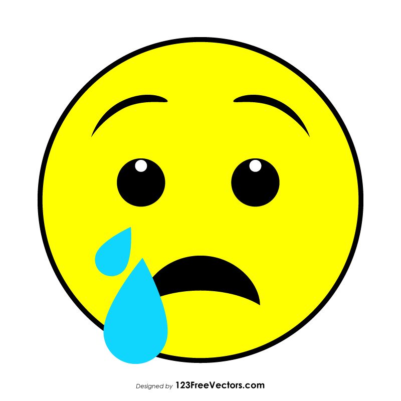 800x800 Crying Smiley Free Vectors Smiley Emoji, Smiley, Vector Free