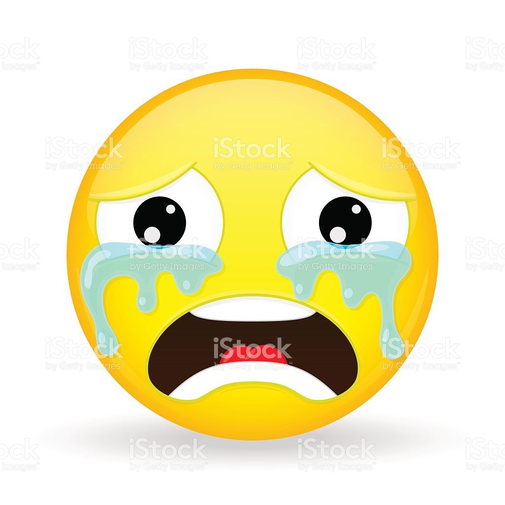 1024x1024 Crying Emoji Emotion Of Grief Weeping Emoticon Cartoon Style