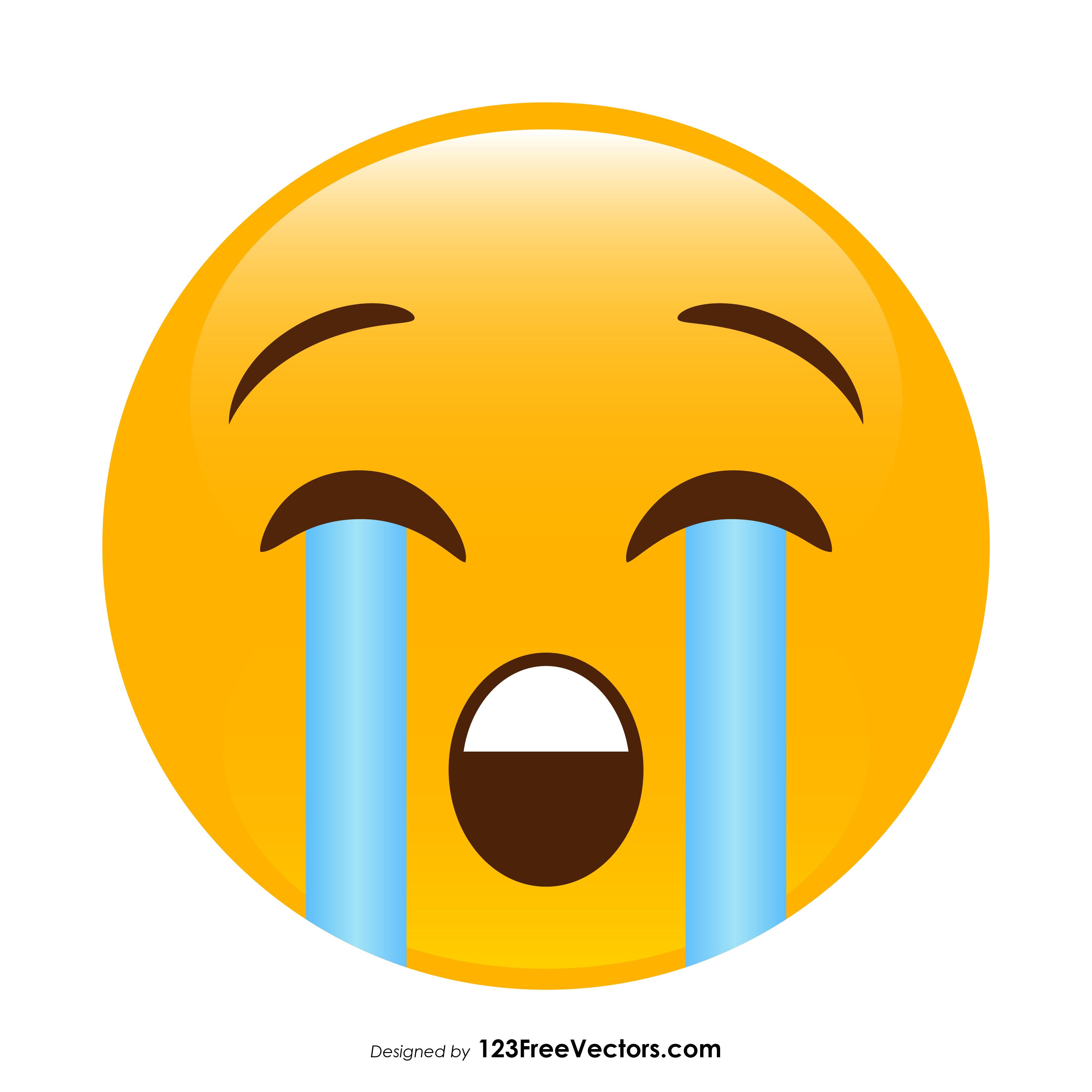 Crying Emoji Vector at Vectorified.com | Collection of Crying Emoji ...