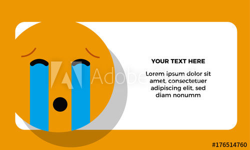 500x300 Loudly Crying Face Emoji Vector Illustration Love Concept Gift