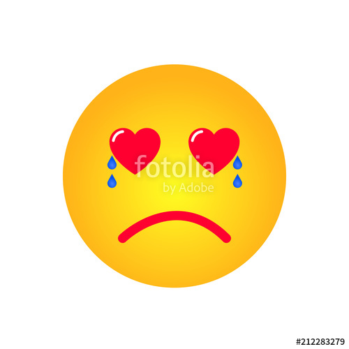 500x500 Crying Love Emoji Vector Stock Image And Royalty Free Vector