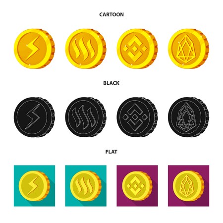 450x450 Isolated Object Of Cryptocurrency And Coin Sign Collection