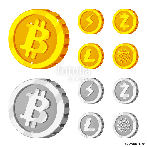 500x500 Vector Design Of Cryptocurrency And Con Set