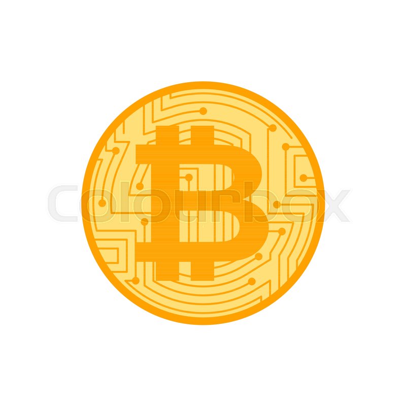 800x800 Bitcoin Coin Isolated Crypto Currency Stock Vector Colourbox
