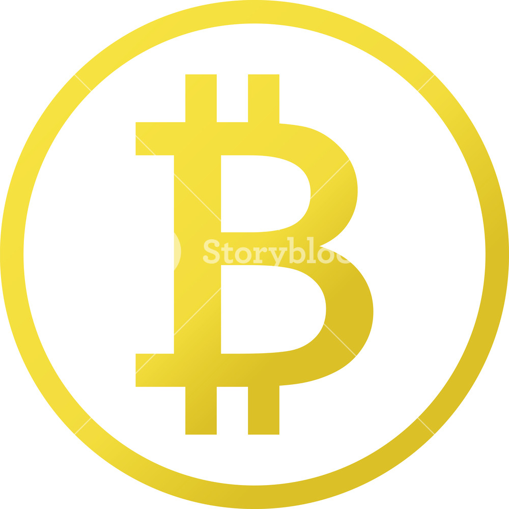 1000x1000 Vector Icon Of Bitcoin Crypto Currency Symbol Royalty Free Stock