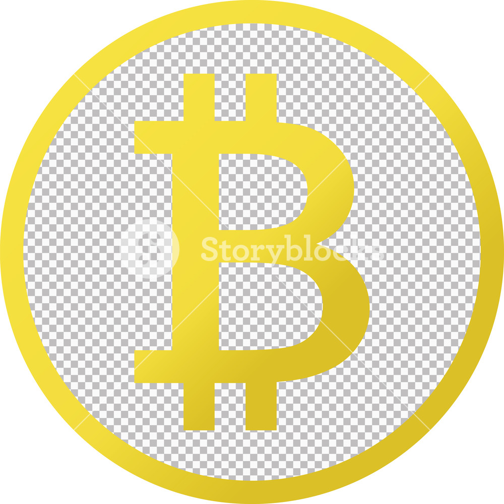 1000x1000 Vector Icon Of Bitcoin Crypto Currency Symbol With Transparent