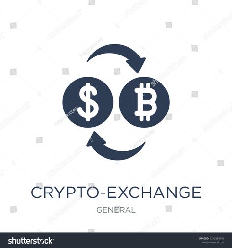 473x505 Crypto Exchange Icon Trendy Flat Vector Crypto Exchange Icon