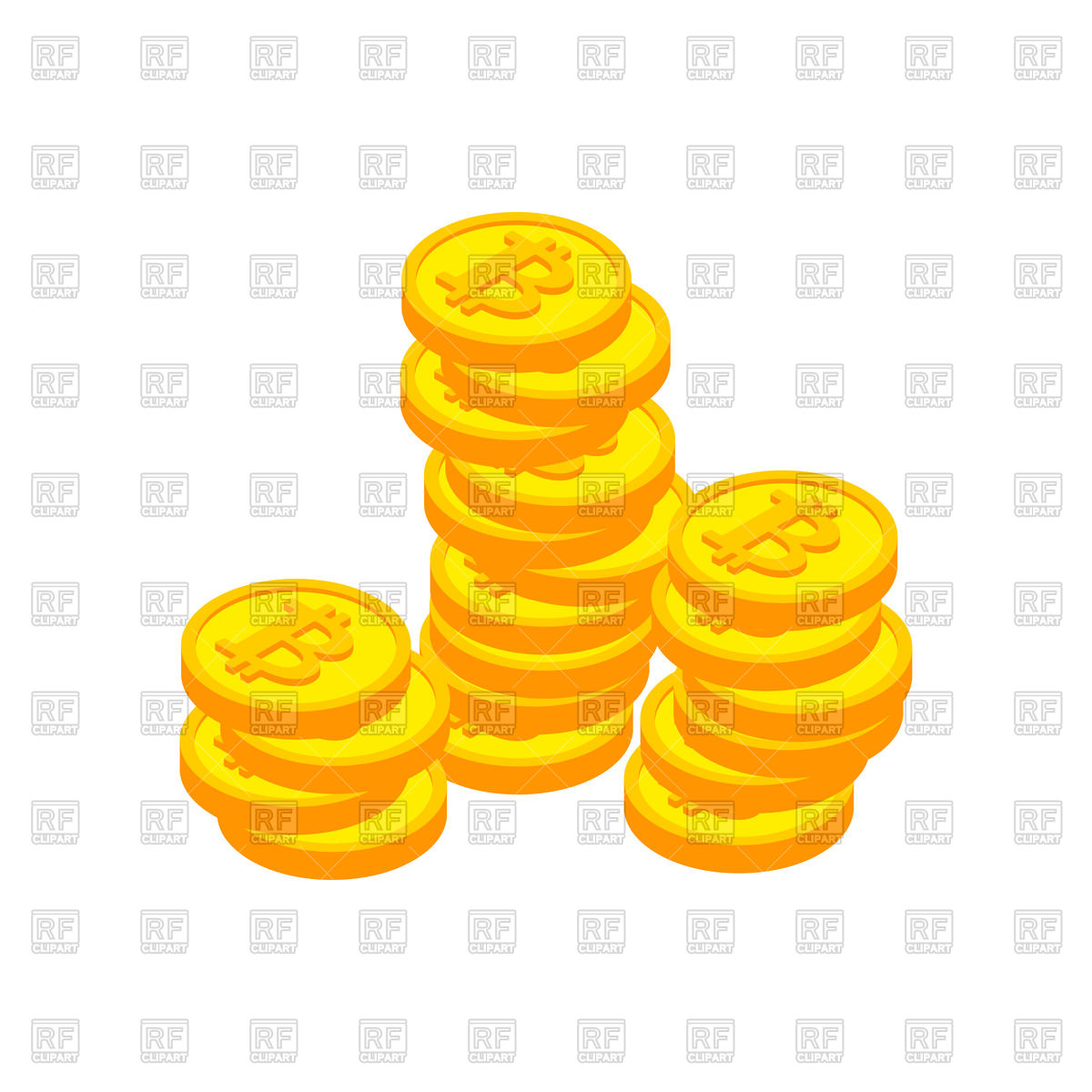 1200x1200 Bitcoin Stack On White Background