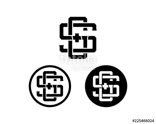 500x400 Initial Name Letter Cs Or Sc Sign Symbol Icon Monogram Logo Vector