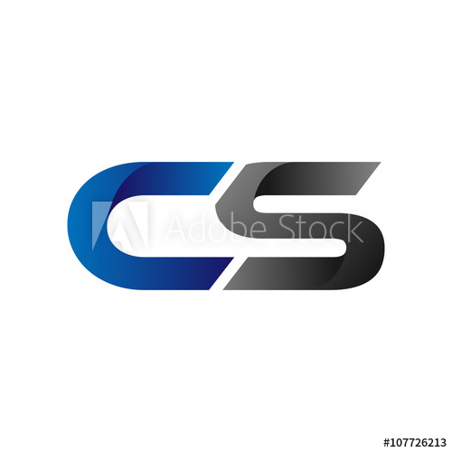 500x500 Modern Simple Initial Logo Vector Blue Grey Cs