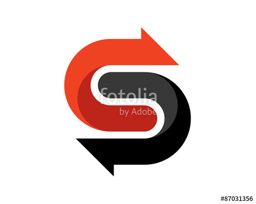 500x400 Initial Letter C S Recycle Proccess Logo Stock Image And Royalty