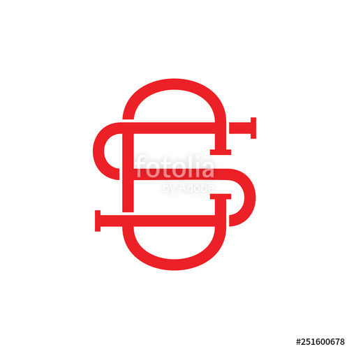 500x500 Letters Cs Linked Line Simple Logo Vector Stock Image And Royalty