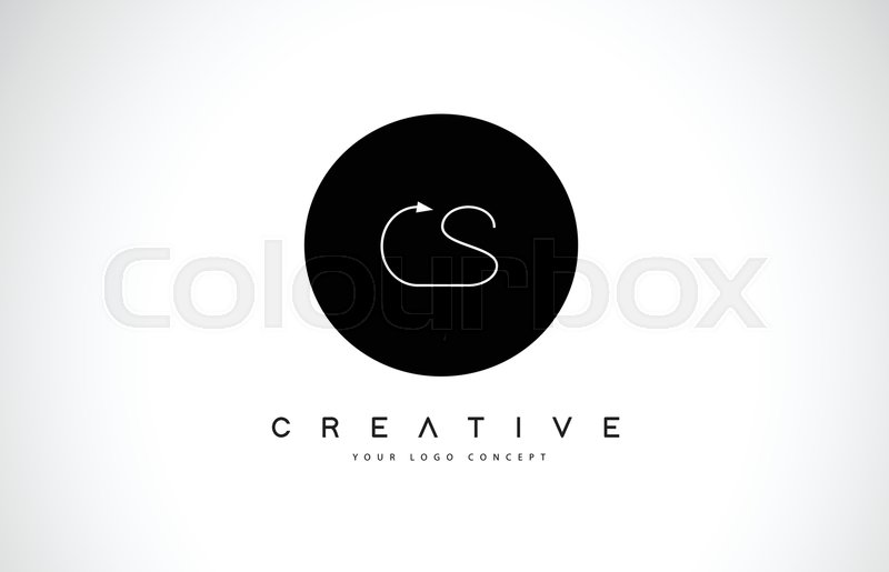 800x515 Cs C S Logo Design With Black And Stock Vector Colourbox