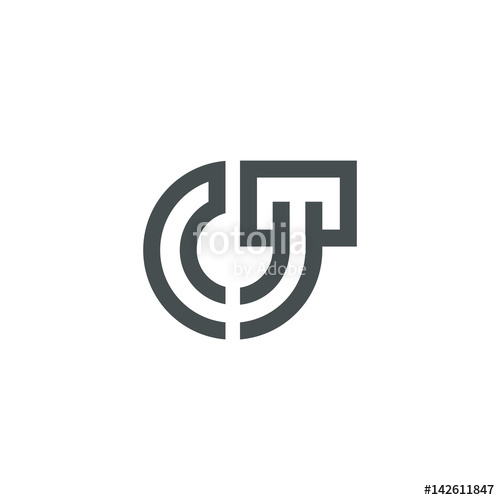 500x500 Logo Ct Monogram Stock Image And Royalty Free Vector