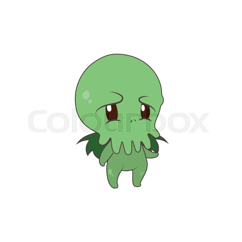 Cute Cthulhu Being Sad Stock Vector Colourbox 800x800 Cute Cthulhu Being Sad Stock Vector Colourbox